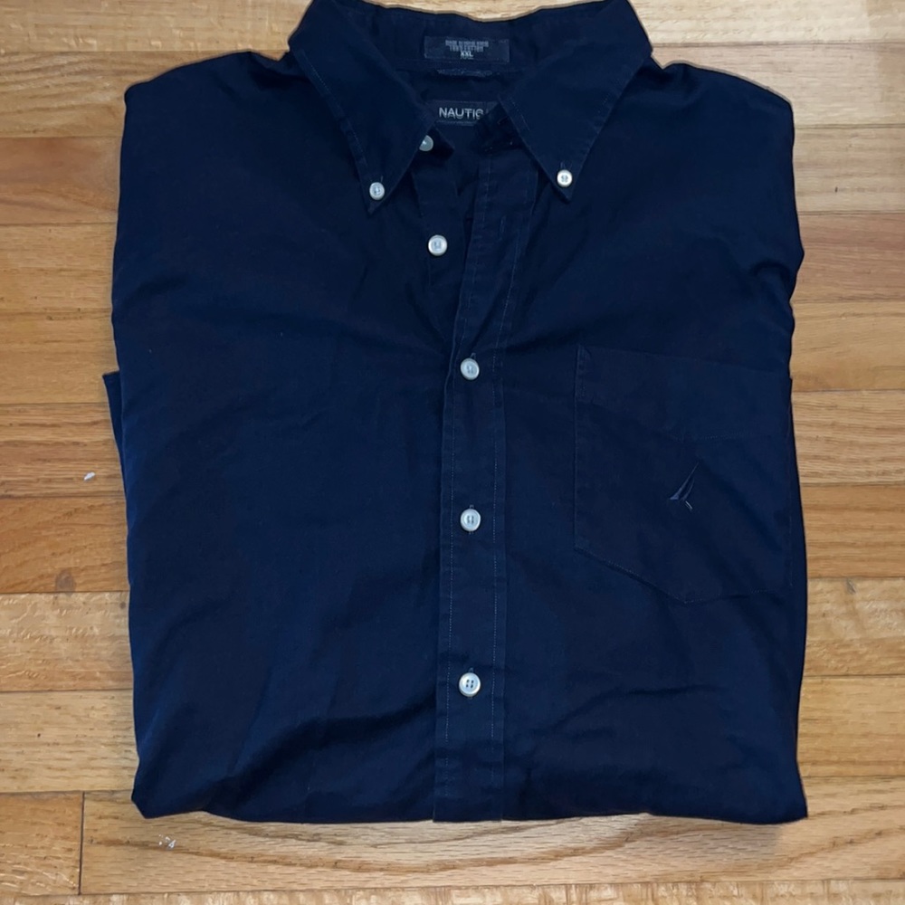 Nautica long sleeve men’s button up shirt, XXL
